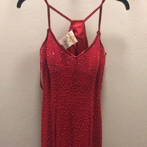 Red formal dress